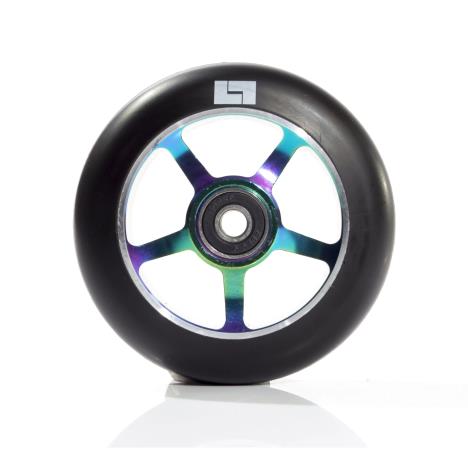 Logic 5 Spoke 100mm Classic Core Wheels - Black/Neo £24.99